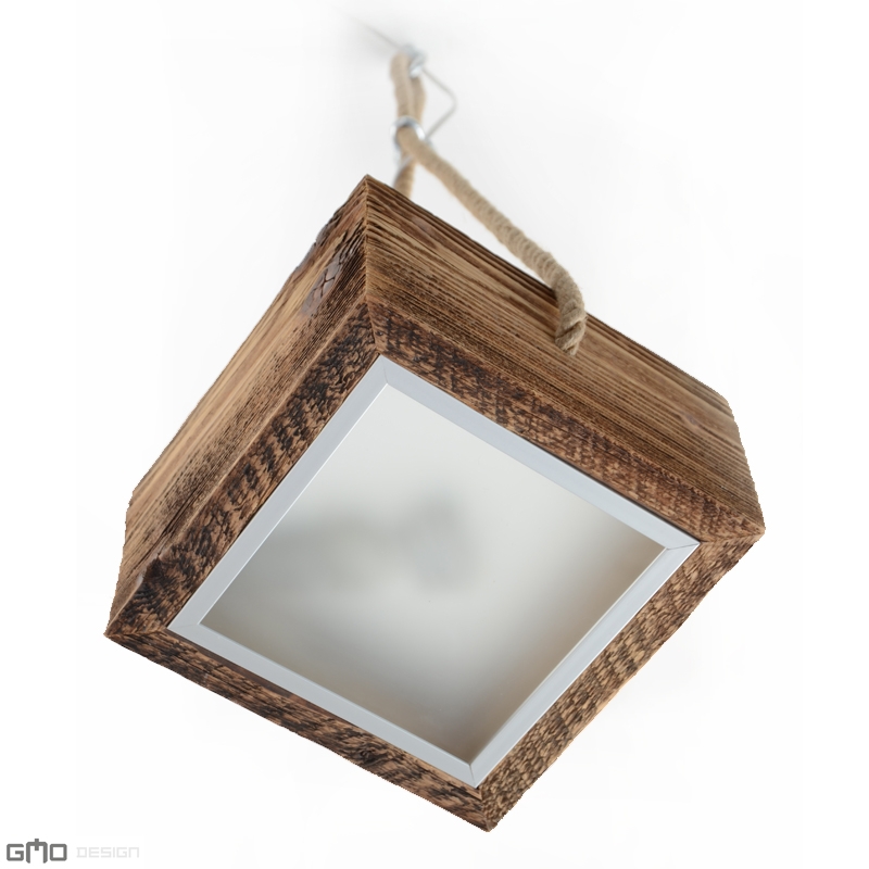 GMO Design Lampa wisząca z drewna na linie | na wymiar - zdjęcie 3