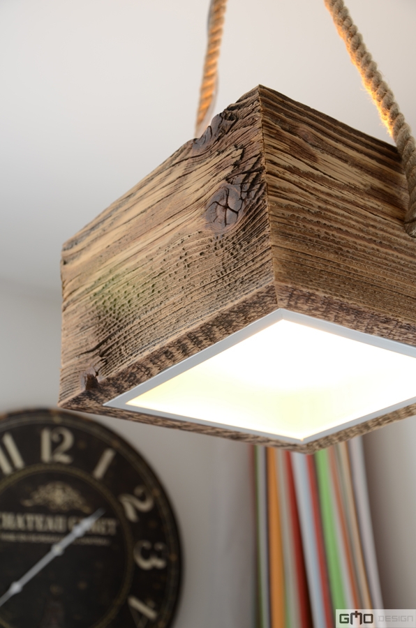 GMO Design Lampa wisząca z drewna na linie | na wymiar - zdjęcie 4