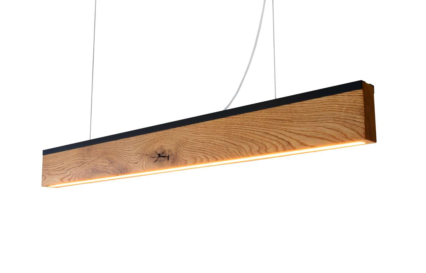 GMO Design Lampa RIFT - led wisząca liniowa z drewna dół/góra-dół na wymiar - zdjęcie 3