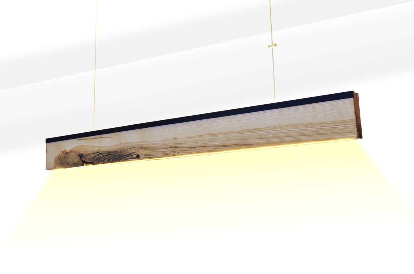 GMO Design Lampa RIFT - led wisząca liniowa z drewna dół/góra-dół na wymiar - zdjęcie 7