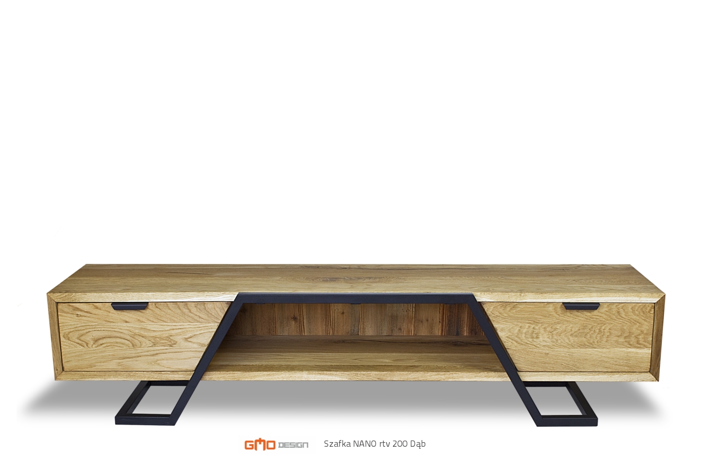 GMO Design Szafka RTV z litego drewna dębowego NANO NANO - zdjęcie 10