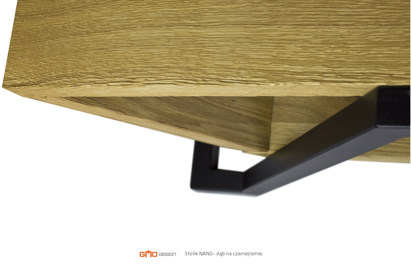 GMO Design Stolik kawowy NANO Trapez – lite drewno i stal NANO - zdjęcie 6