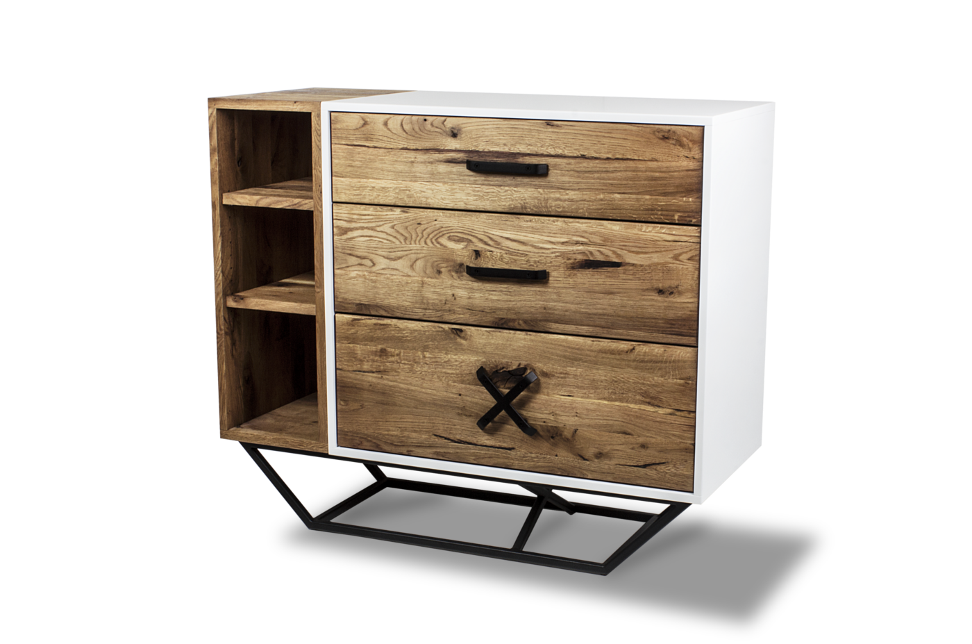 GMO Design Komoda z litego drewna dębowego SANKI 120 SANKI - zdjęcie 2