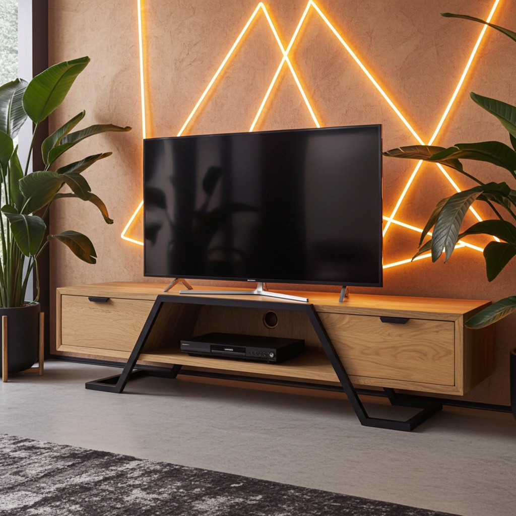 GMO Design Szafka RTV z litego drewna dębowego NANO NANO - zdjęcie 8