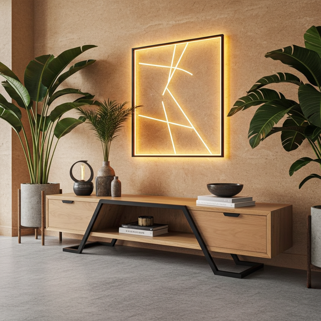 GMO Design Szafka RTV z litego drewna dębowego NANO NANO - zdjęcie 3
