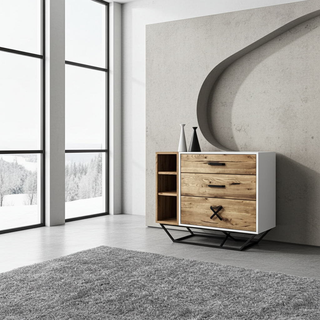 GMO Design Komoda z litego drewna dębowego SANKI 120 SANKI - zdjęcie 6