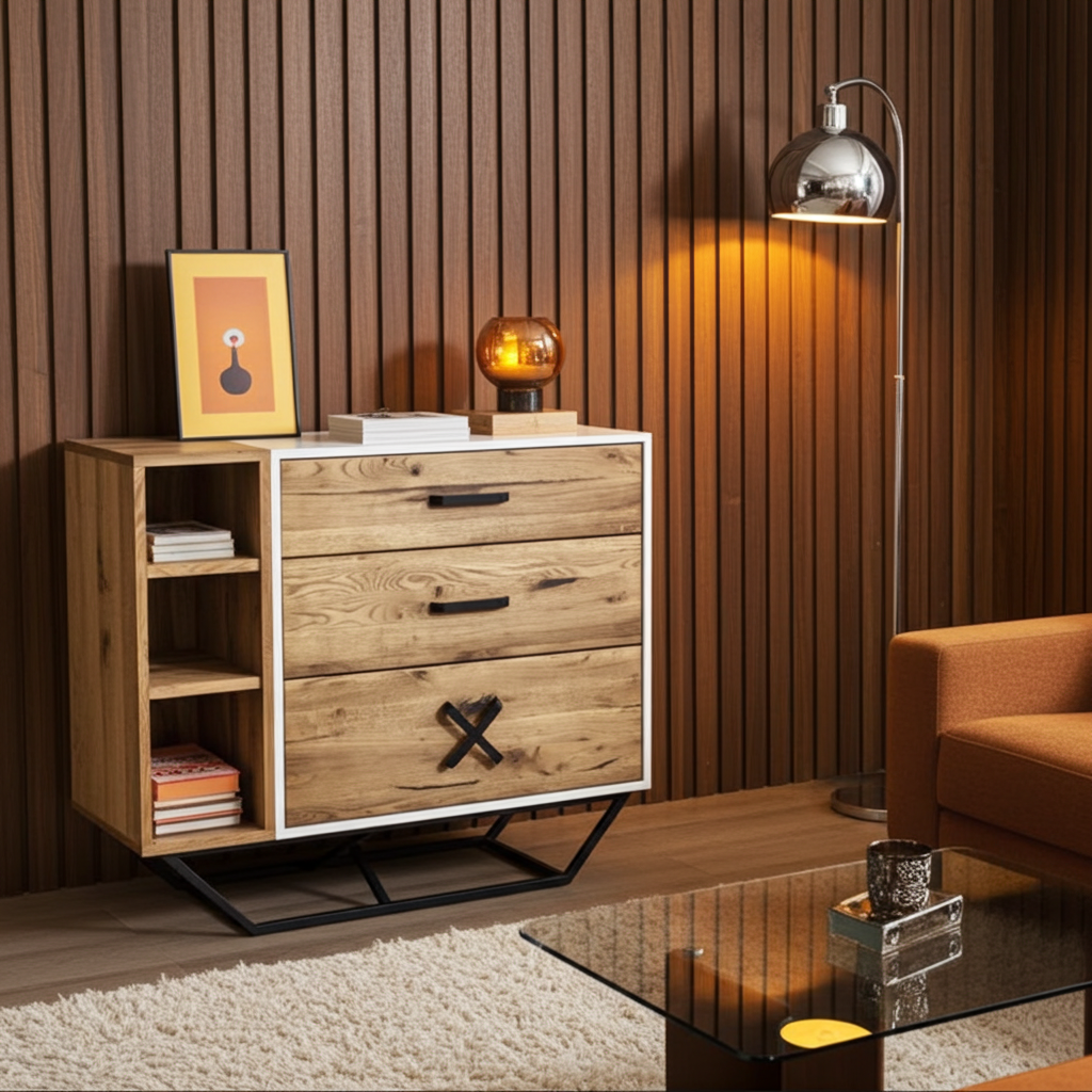GMO Design Komoda z litego drewna dębowego SANKI 120 SANKI - zdjęcie 9