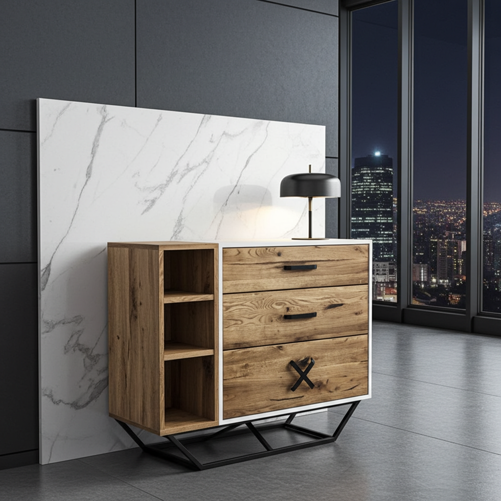 GMO Design Komoda z litego drewna dębowego SANKI 120 SANKI - zdjęcie 11