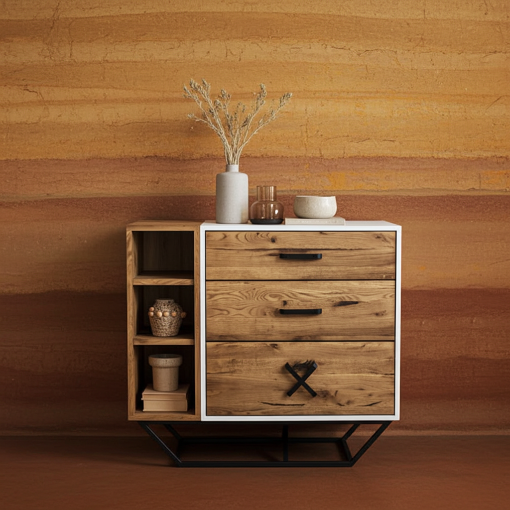 GMO Design Komoda z litego drewna dębowego SANKI 120 SANKI - zdjęcie 12