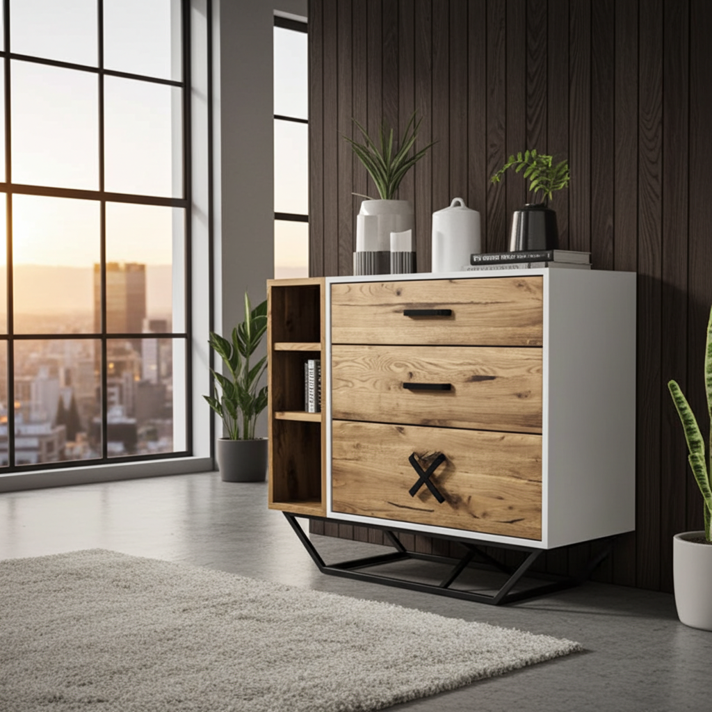 GMO Design Komoda z litego drewna dębowego SANKI 120 SANKI - zdjęcie 14