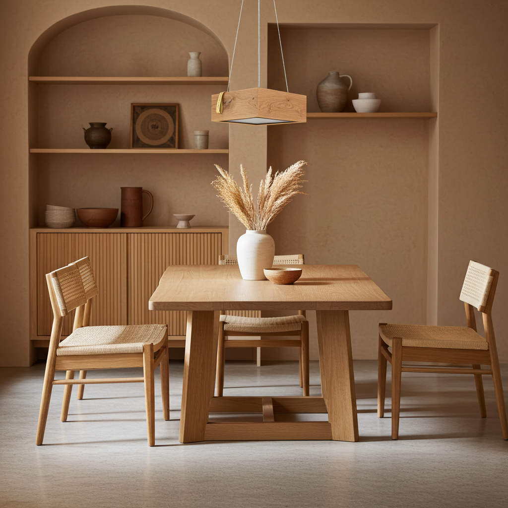 GMO Design Lampa wisząca z drewna na linkach | na wymiar - zdjęcie 8
