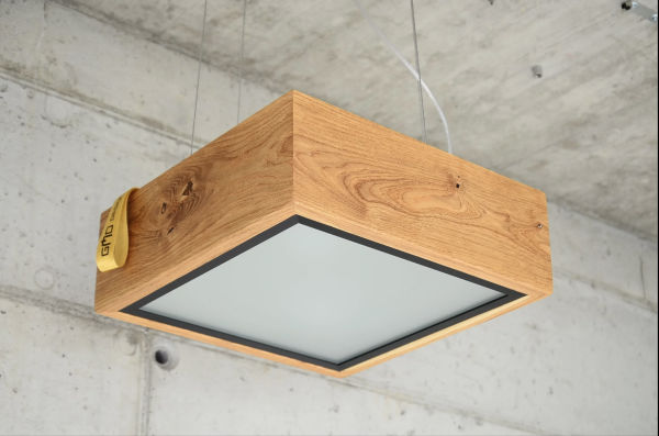 Lampa wisząca z drewna na linkach | na wymiar - designerski mebel z litego drewna marki GMO Design